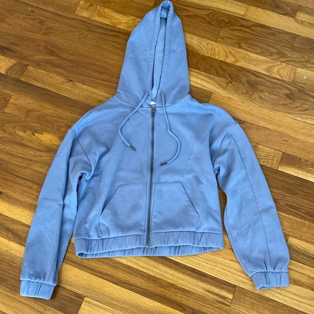 Hippie Rose Women’s Blue Zip Up Hoodie Size S